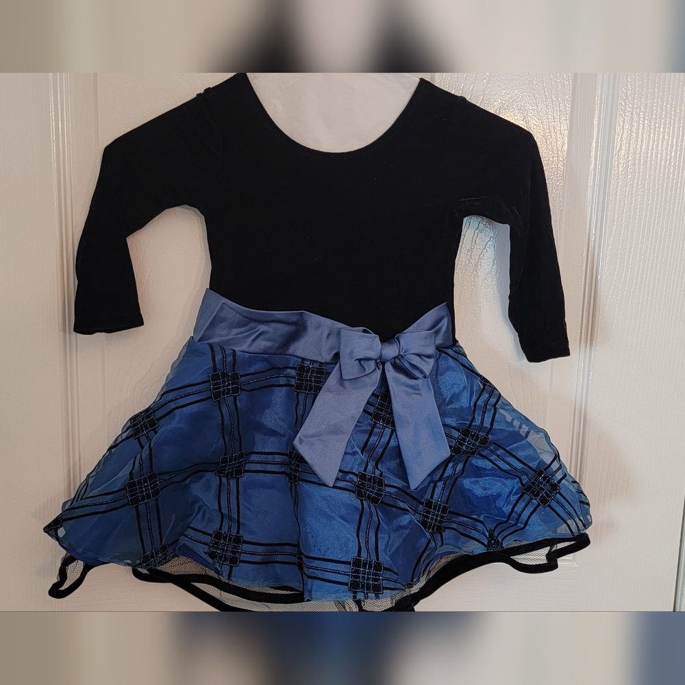 Bonnie Jean Elegant Black and Navy Dress
